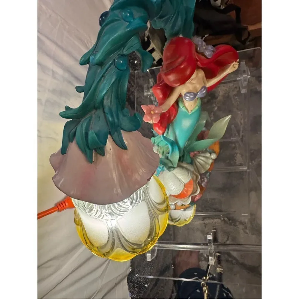 Vintage 2004 Disney Little Mermaid Ariel Seaflower Serenade Lamp W/ Night-light